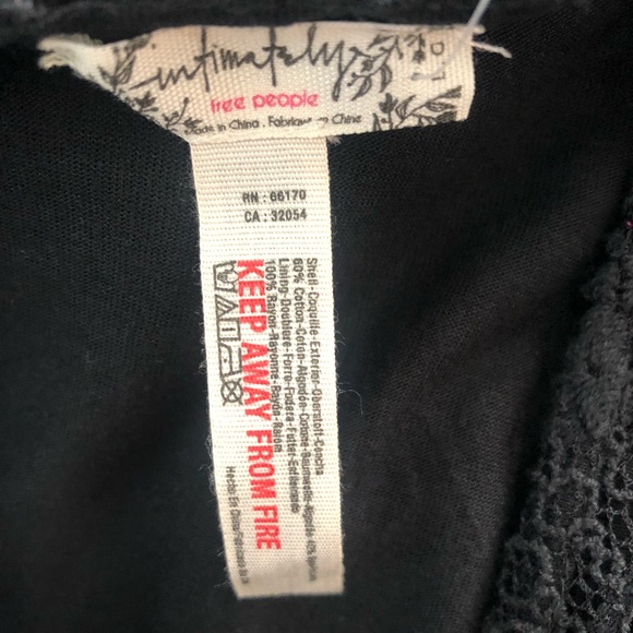 Free People Lace Daydream Bodycon Slip Dress Black - Picture 5 of 6